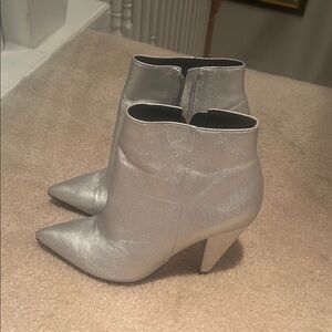Silver Steve Madden Ankle Boots
